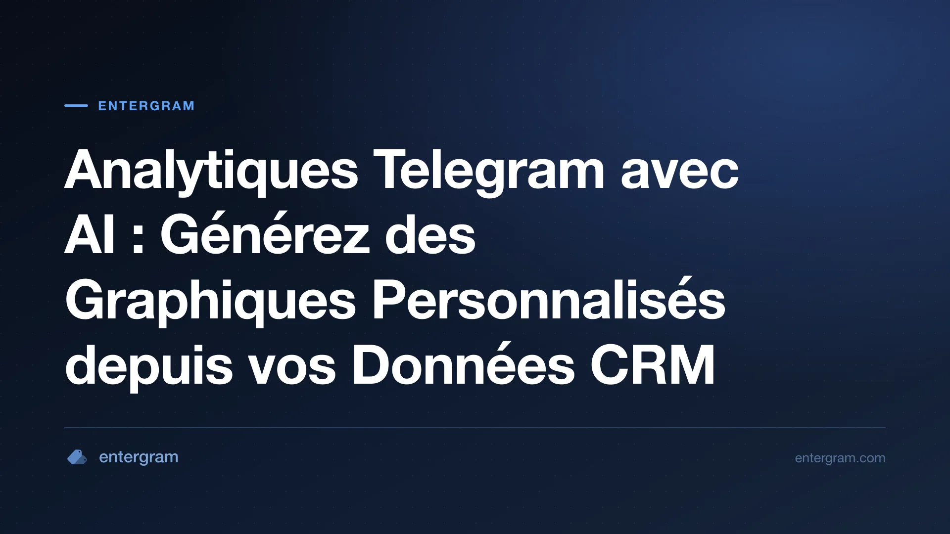 Tableau de bord analytique alimenté par AI générant des graphiques personnalisés depuis les données CRM Telegram
