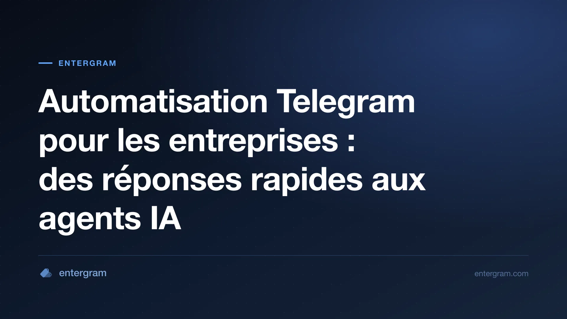 Image de couverture pour Automatisation Telegram pour les entreprises