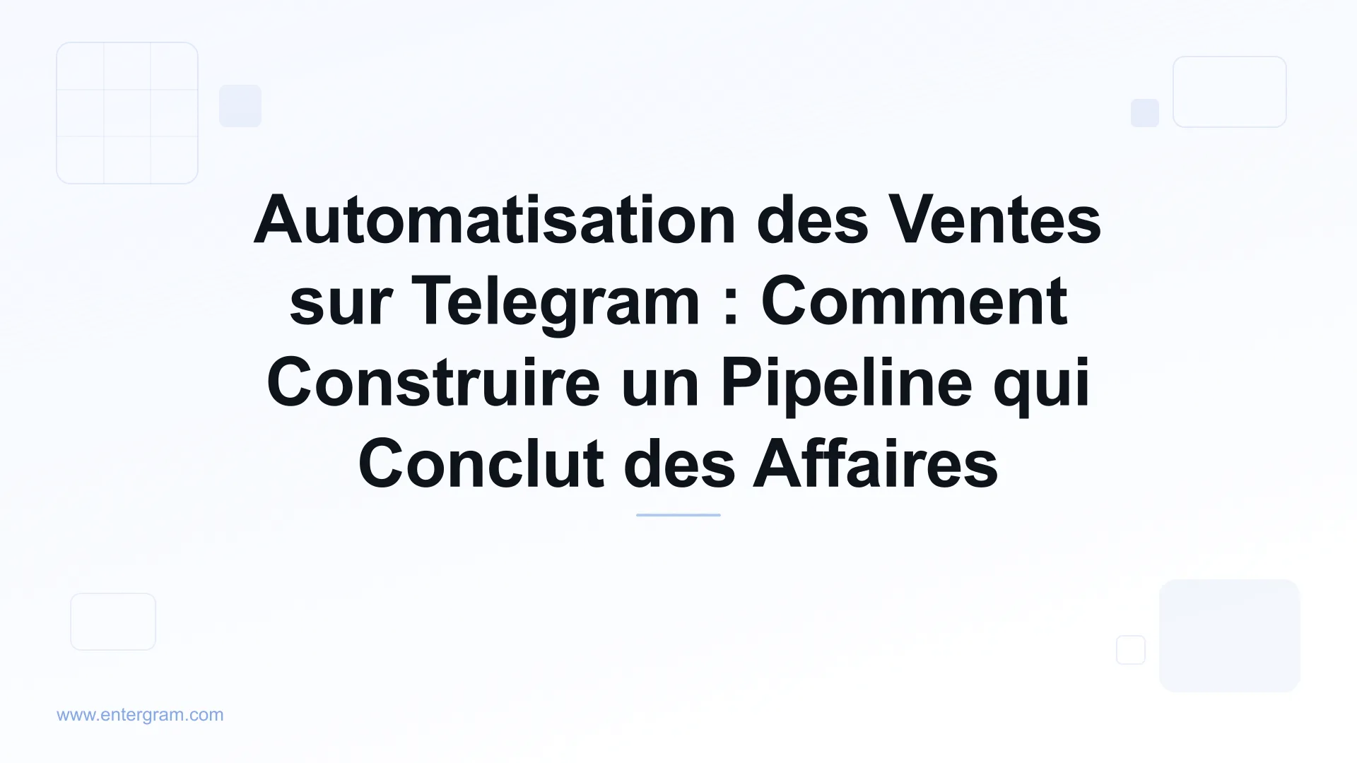 Card image for Automatisation des Ventes sur Telegram Guide de Pipeline