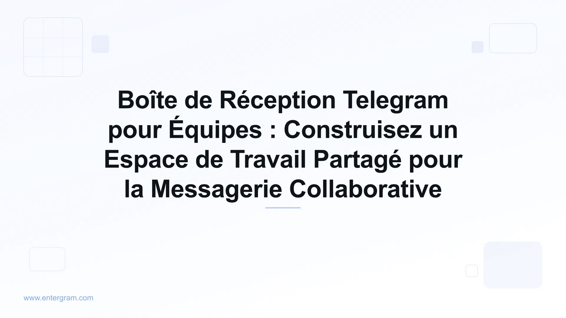 Card image for Boîte de Réception Telegram pour Équipes Espace de Travail Partagé
