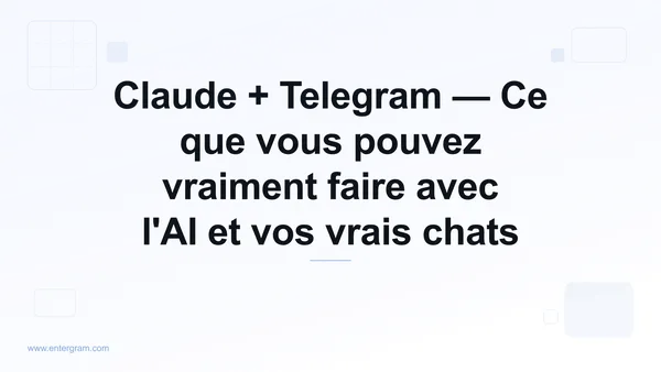 Claude AI connecté à Telegram personnel via MCP