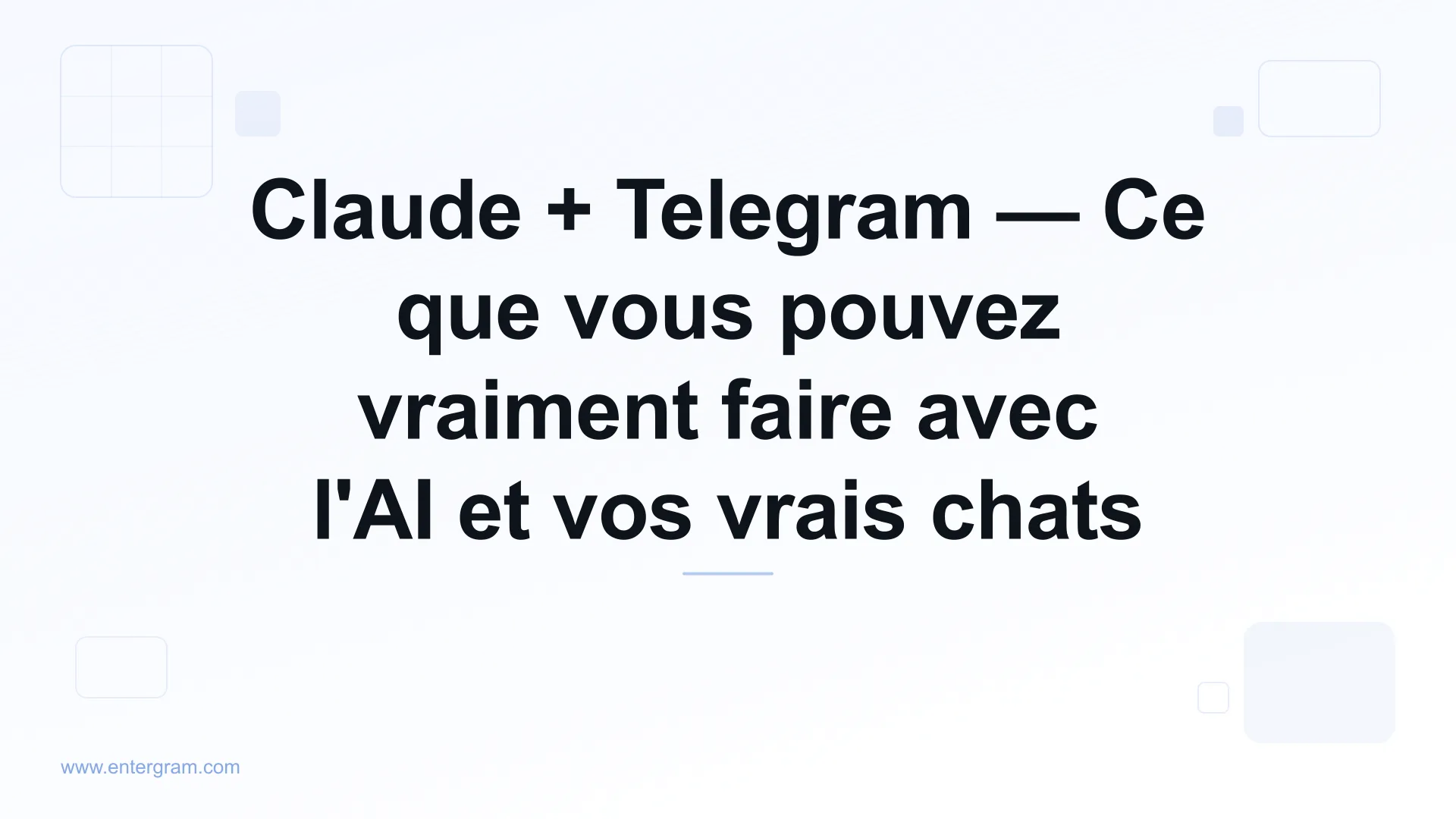 Claude AI connecté à Telegram personnel via MCP