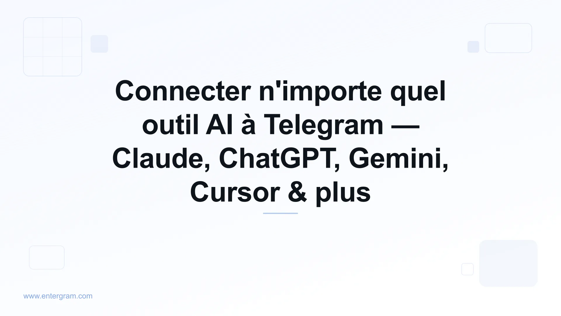 Connecter n'importe quel outil AI à Telegram via MCP