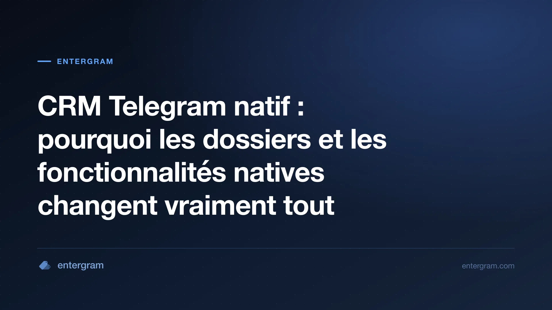 Image de carte pour CRM Telegram natif : pourquoi les dossiers et les fonctionnalités natives changent vraiment tout