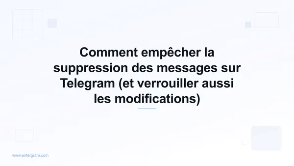Paramètre d'espace de travail Telegram qui empêche les membres de l'équipe de supprimer ou de modifier les messages