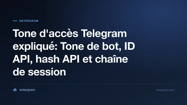 Les informations de référence de Telegram comparées: jeton de bot, ID API, hash API et chaîne de session