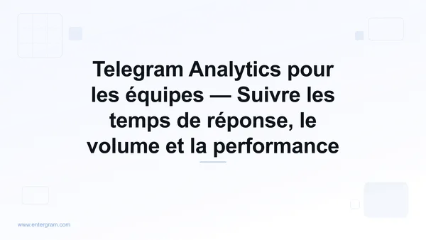 Tableau de bord Telegram analytics pour les équipes