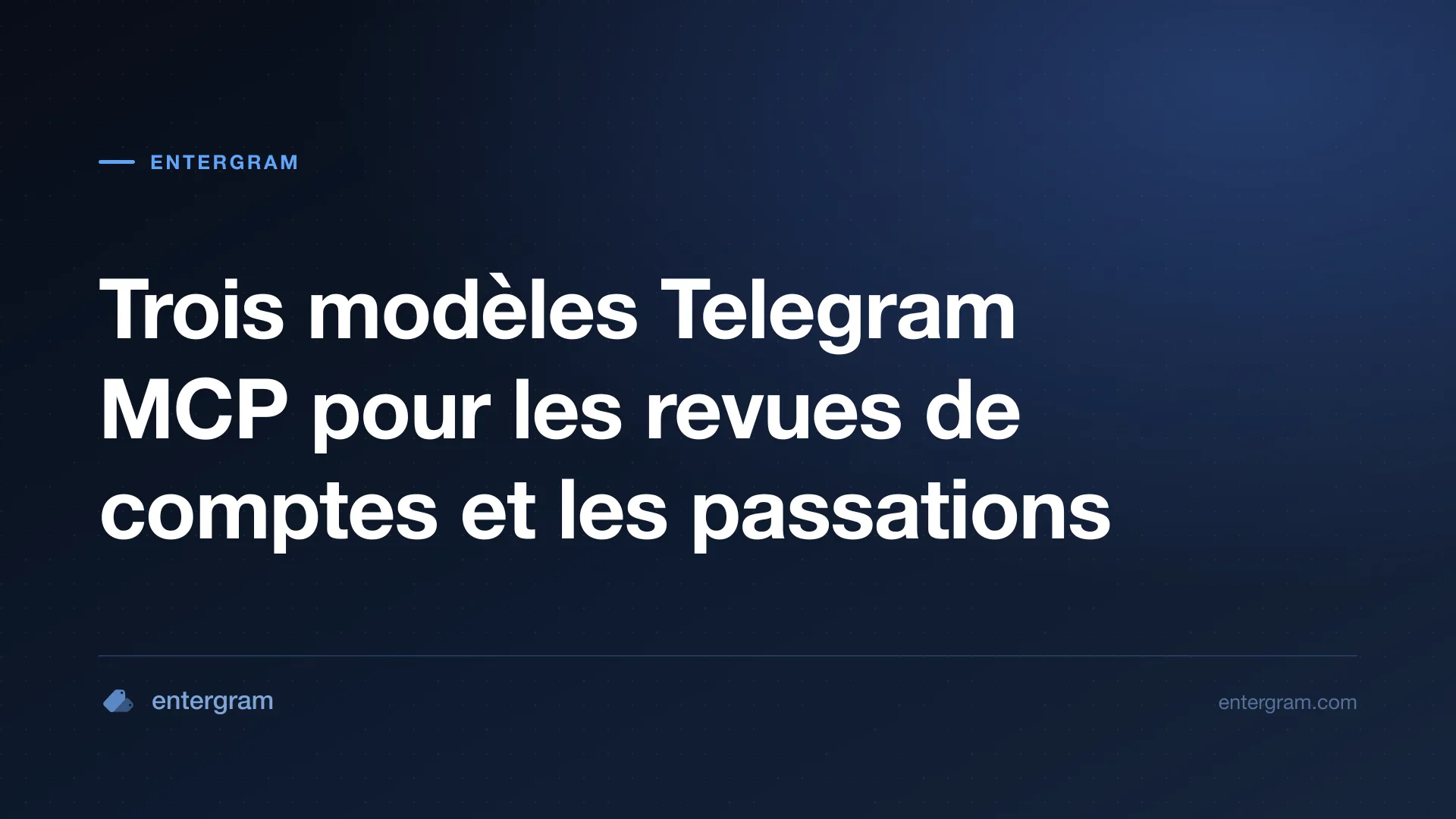 Modèles de revue Telegram MCP
