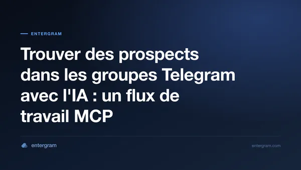 Image de carte pour trouver des prospects dans les groupes Telegram avec l'IA