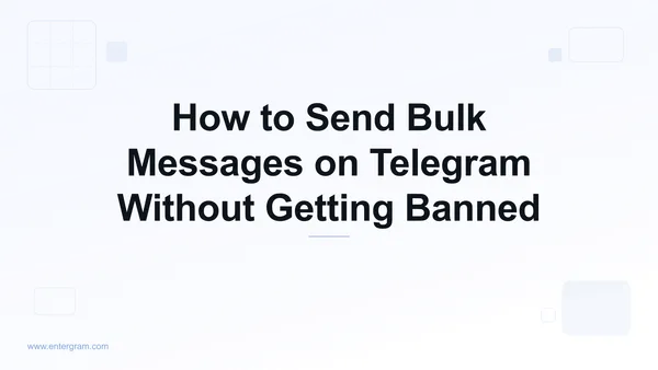 Send bulk messages on Telegram safely