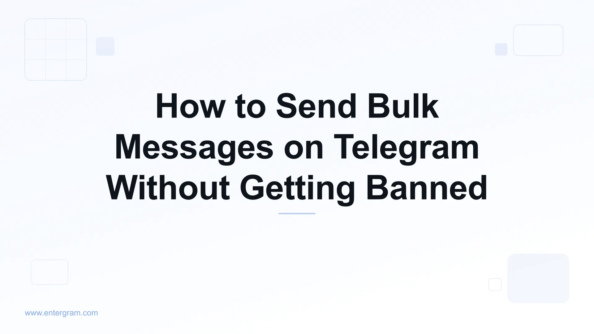 Send bulk messages on Telegram safely