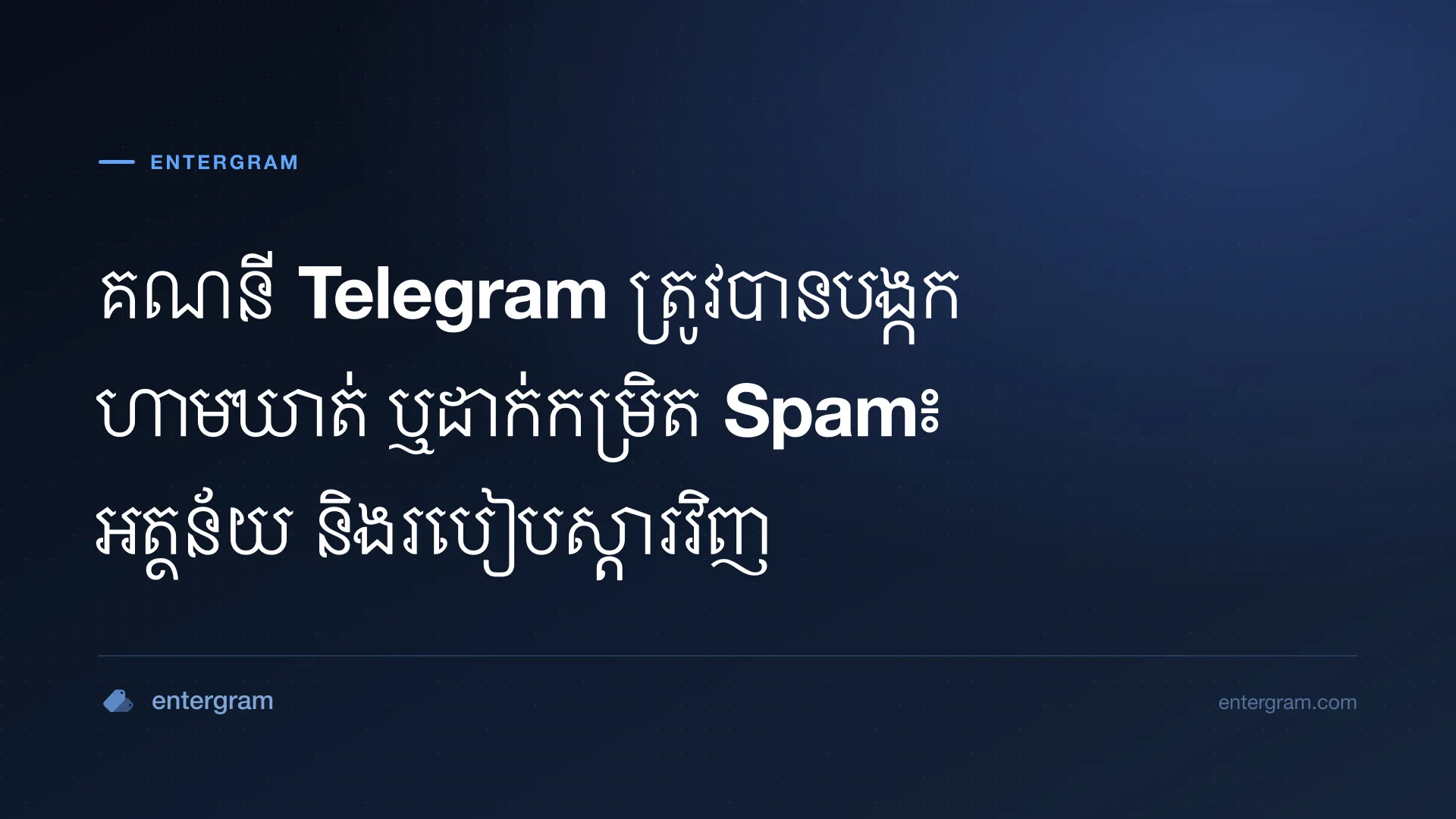 គណនី Telegram ដែលត្រូវបានបង្កកក្នុងរបៀបអានបានតែប៉ុណ្ណោះ ជាមួយកាលកំណត់សម្រាប់ប្តឹងឧទ្ធរណ៍