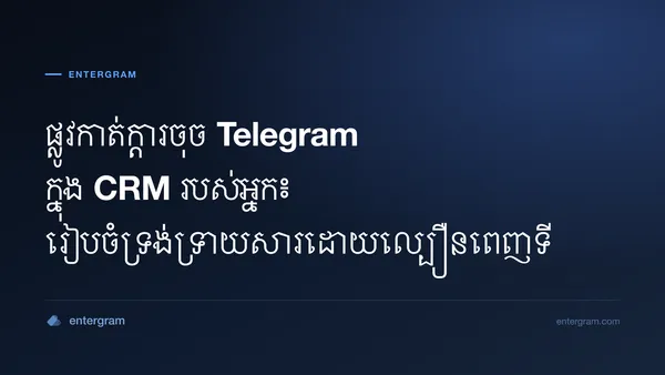 រូបភាពកាតសម្រាប់ ផ្លូវកាត់ក្តារចុច Telegram ក្នុង CRM របស់អ្នក៖ រៀបចំទ្រង់ទ្រាយសារដោយល្បឿនពេញទី