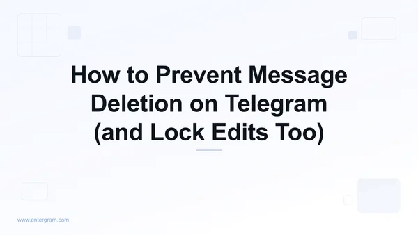 Telegram workspace setting that prevents team members from deleting or editing messages
