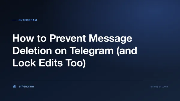 Telegram workspace setting that prevents team members from deleting or editing messages