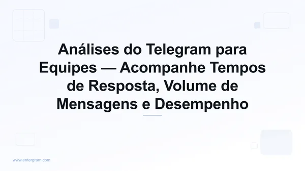 Painel de análises do Telegram para equipes