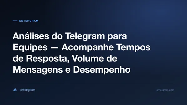 Painel de análises do Telegram para equipes