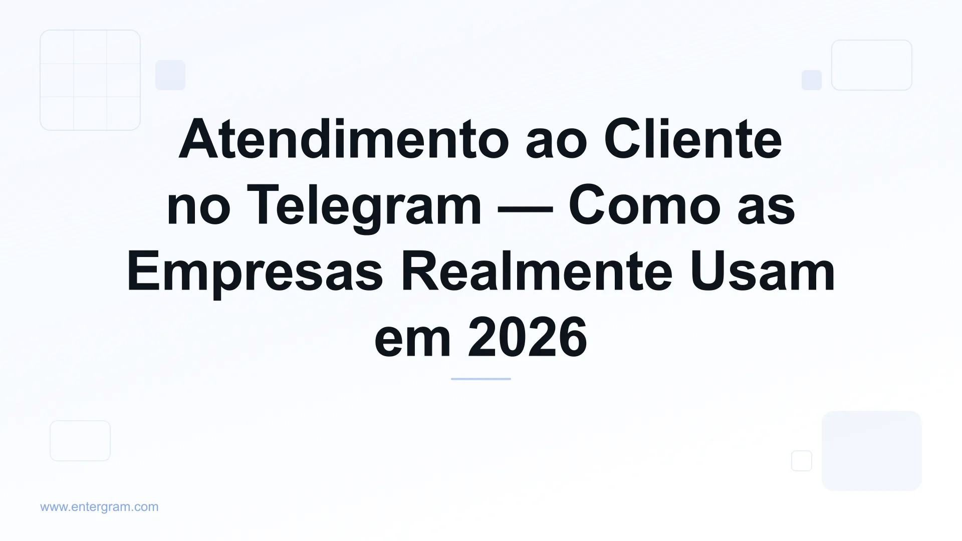 Atendimento ao cliente no Telegram para empresas