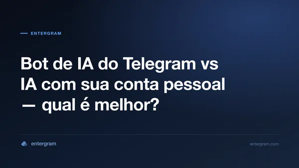Bot de IA do Telegram vs conta pessoal com MCP