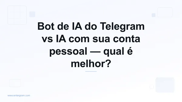 Bot de IA do Telegram vs conta pessoal com MCP
