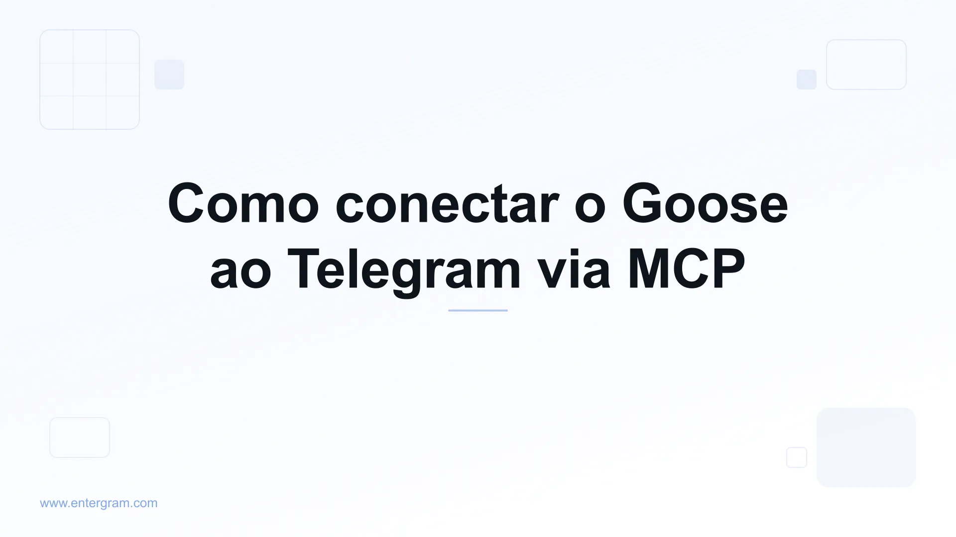 Conecte o Goose ao Telegram via MCP da Entergram