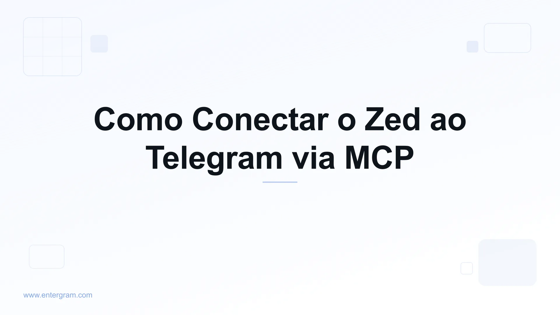 Conecte o Zed ao Telegram via MCP da Entergram