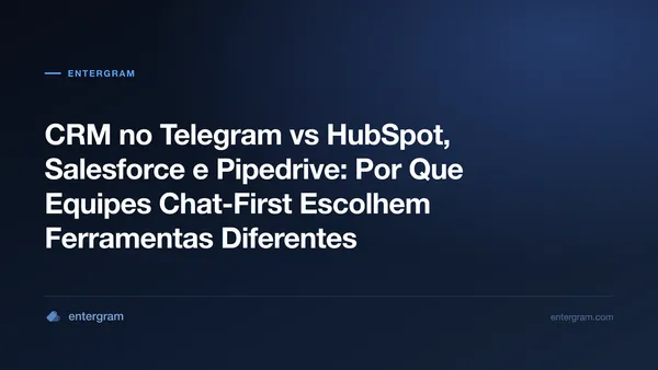 Comparação entre CRM no Telegram e HubSpot, Salesforce e Pipedrive