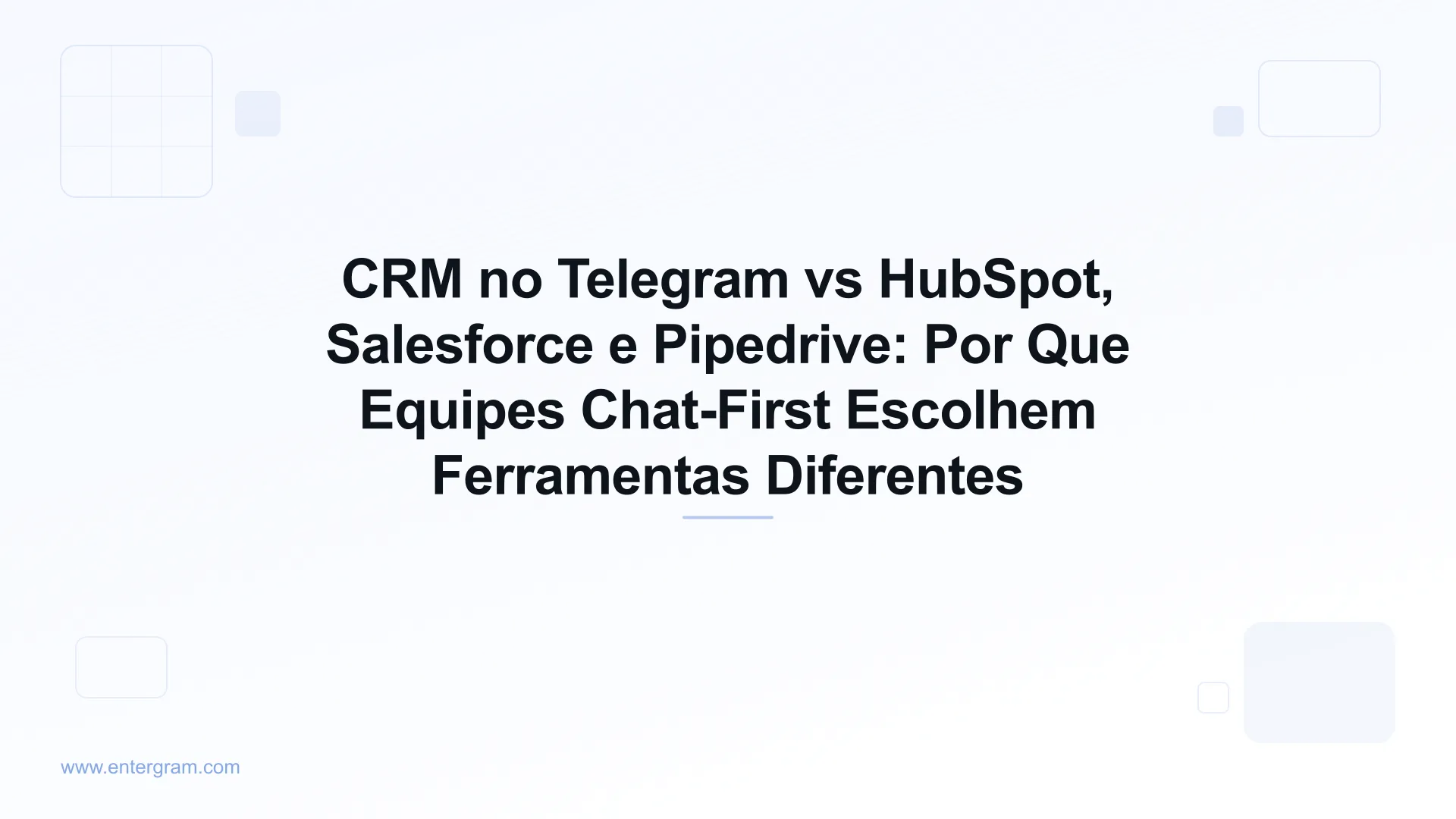 Comparação entre CRM no Telegram e HubSpot, Salesforce e Pipedrive