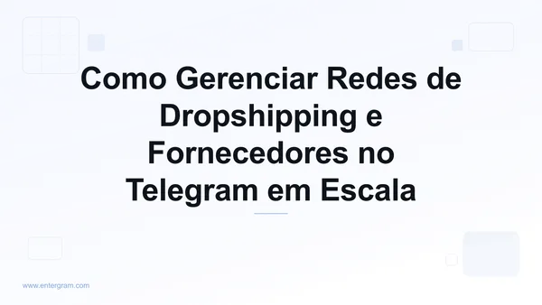 Imagem de capa para CRM no Telegram para Redes de Dropshipping e Fornecedores: Organize, Acompanhe e Escale Relacionamentos com Fornecedores
