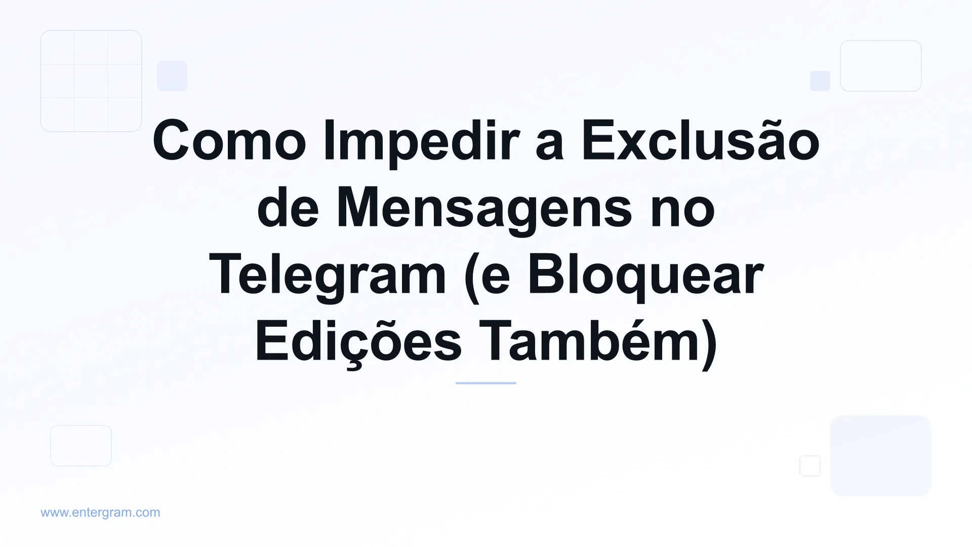 Configuração do espaço de trabalho do Telegram que impede membros da equipe de excluir ou editar mensagens