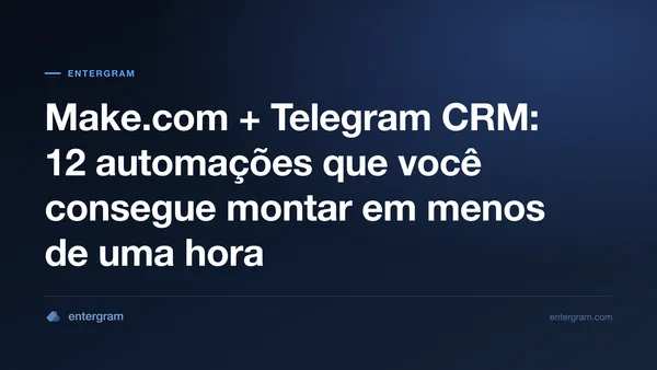 Cenários do Make.com para CRM no Telegram usando a Entergram