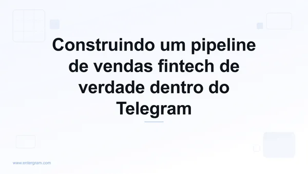 Imagem de card para CRM de Telegram para equipes de vendas de fintech: construa um pipeline de verdade sem sair do Telegram