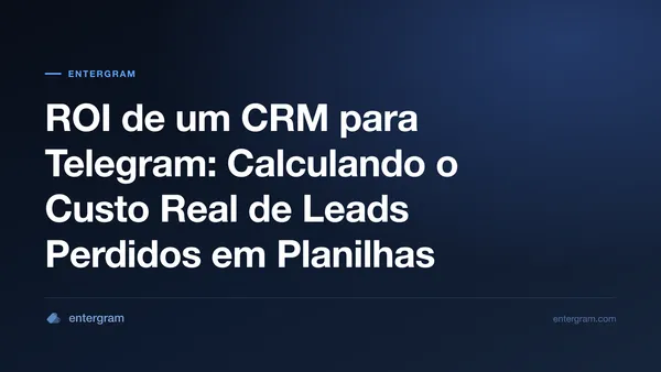Modelo de ROI para CRM de Telegram mostrando o custo de leads perdidos
