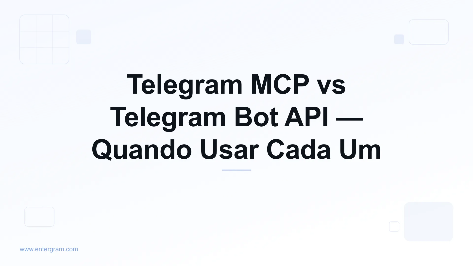 Comparação entre Telegram MCP e Bot API