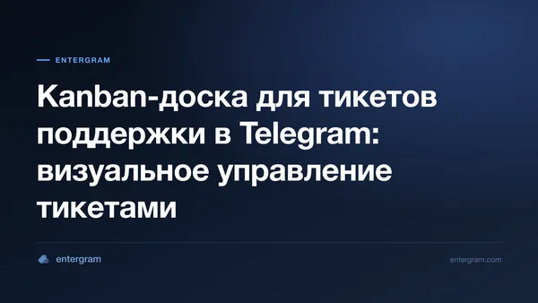 Kanban-доска для управления тикетами поддержки в Telegram
