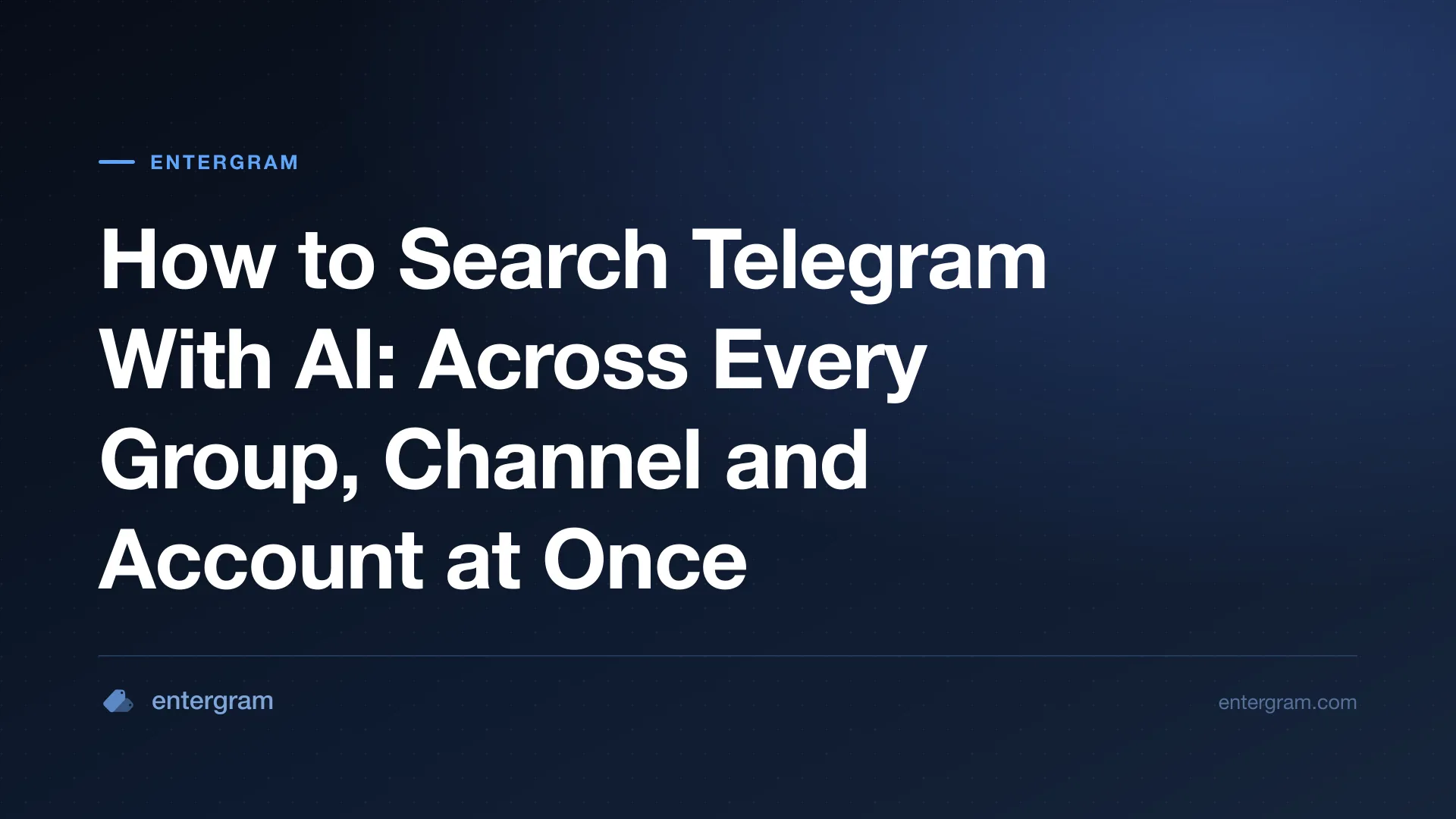 Card image for How to Search Telegram With AI