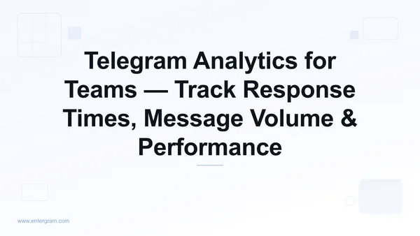 Telegram analytics dashboard for teams