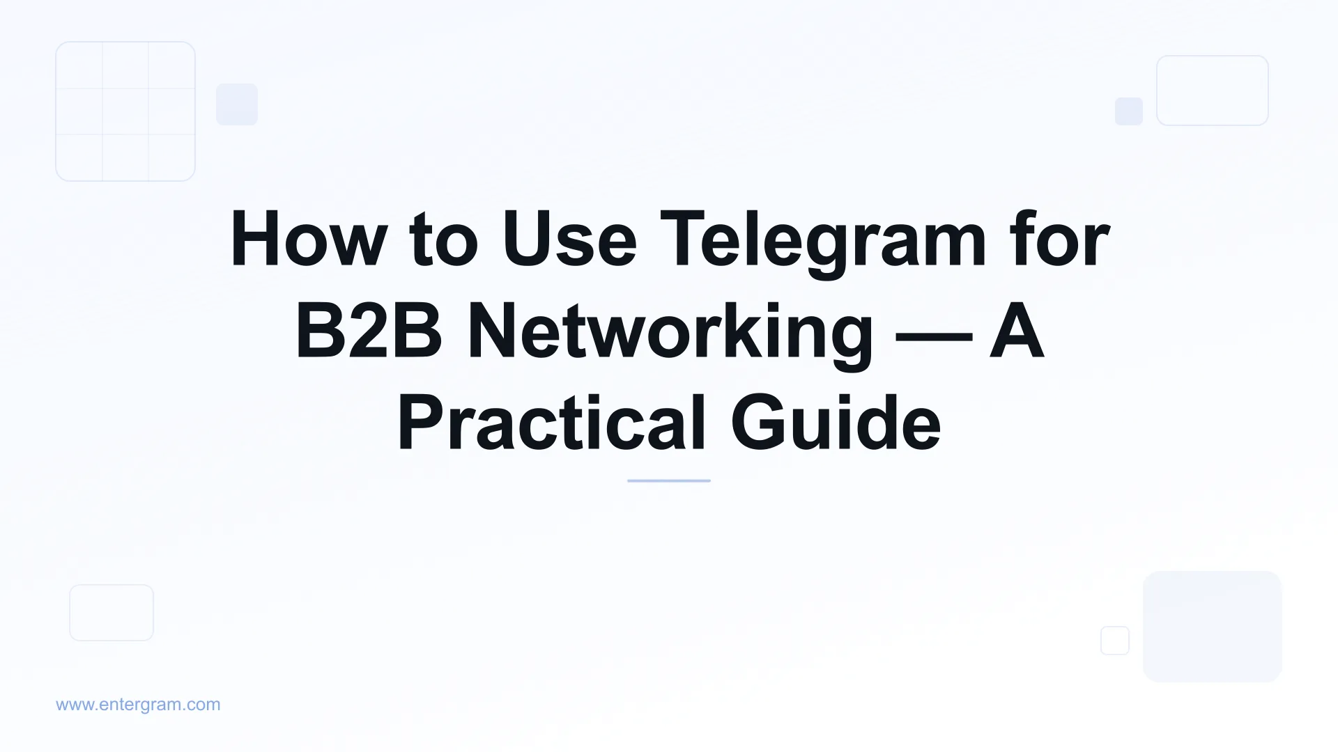 Card image for Telegram CRM for B2B Networking: Turn Telegram Contacts Into Business Relationships