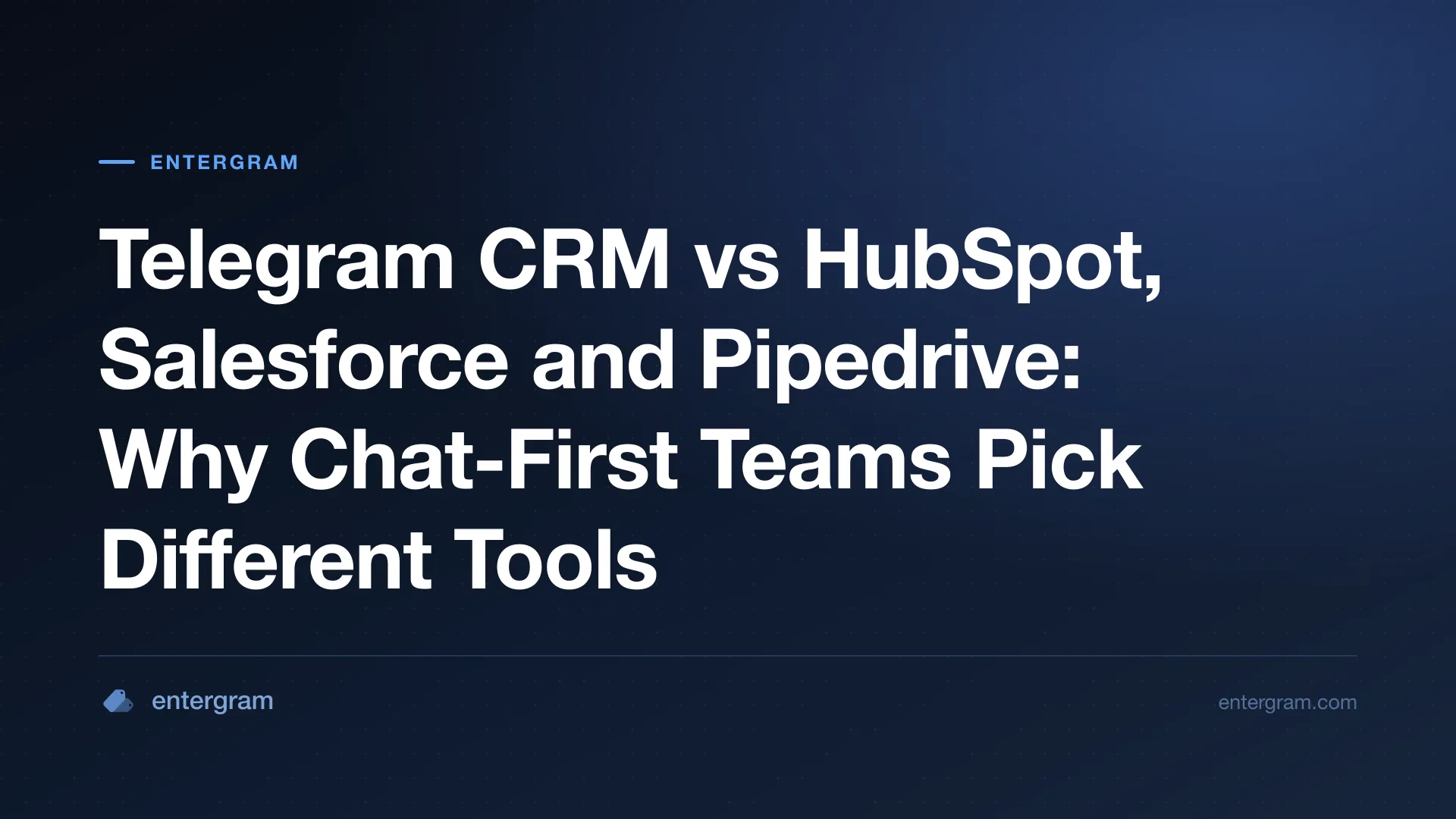 ការប្រៀបធៀប Telegram CRM ជាមួយ HubSpot Salesforce និង Pipedrive