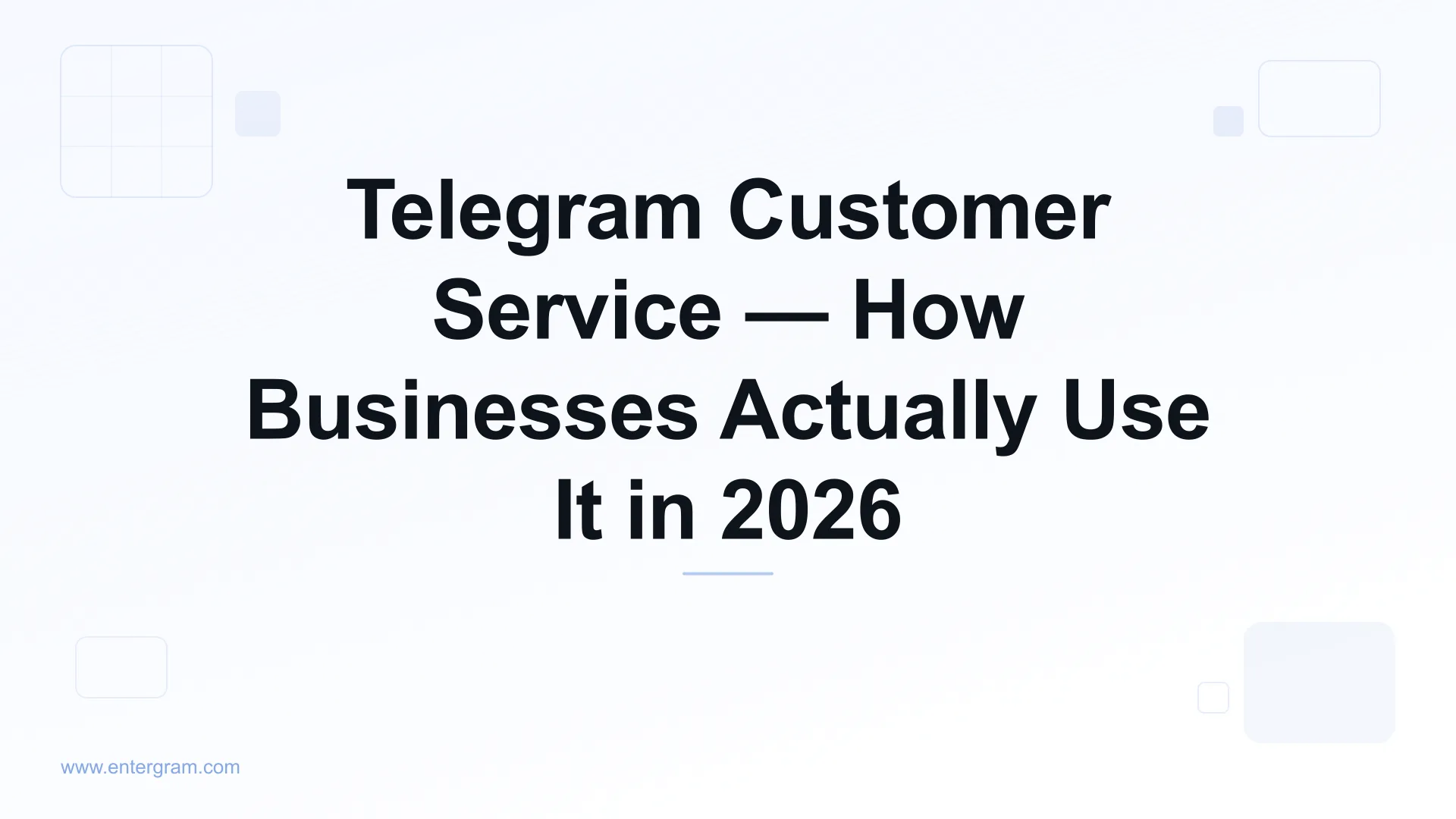 Telegram customer service for businesses
