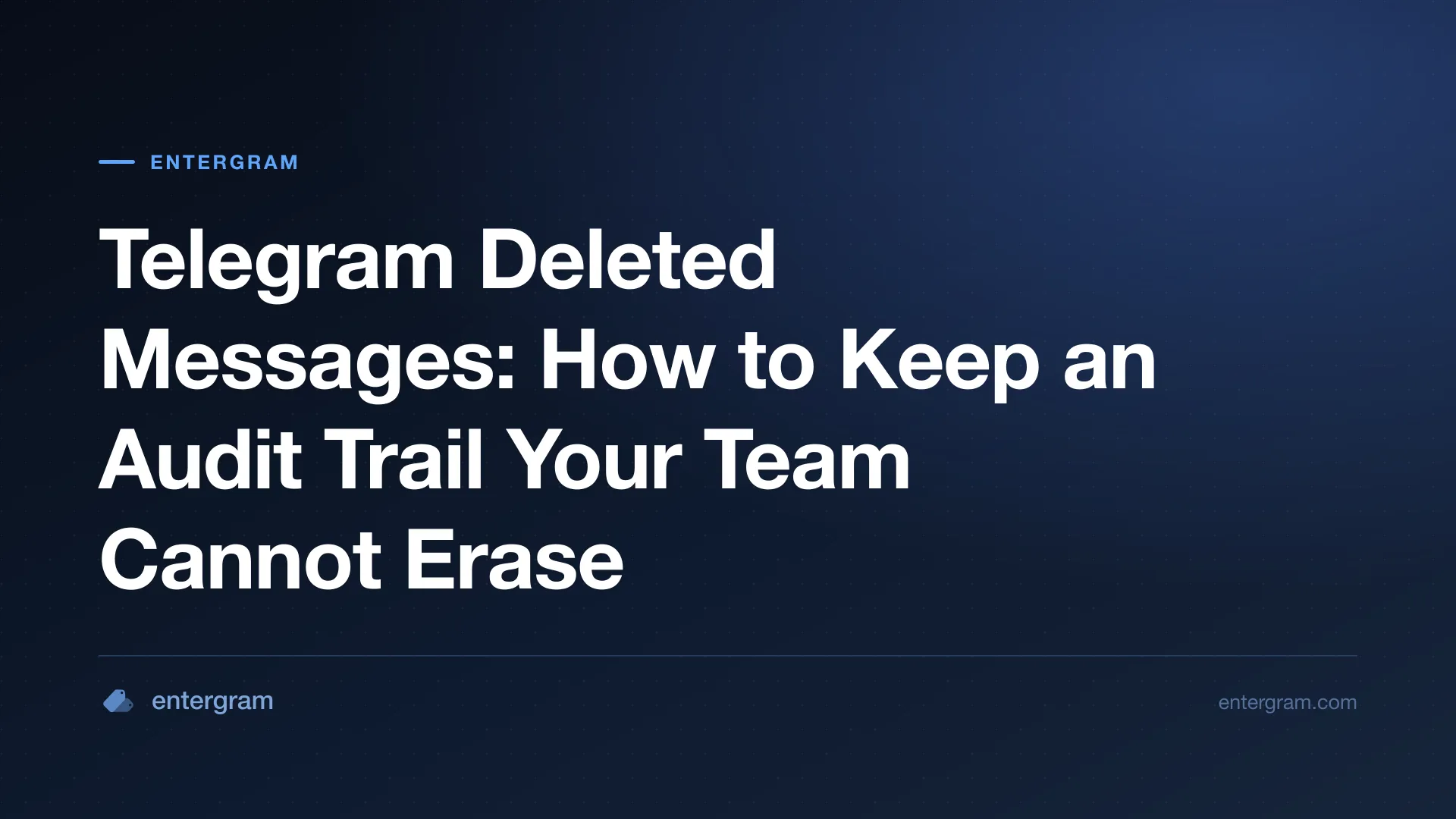 Telegram deleted messages preserved as an audit trail in a Slack channel
