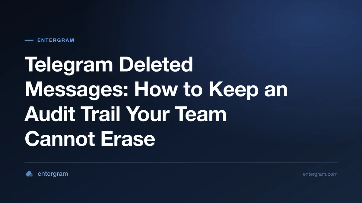 Telegram deleted messages preserved as an audit trail in a Slack channel