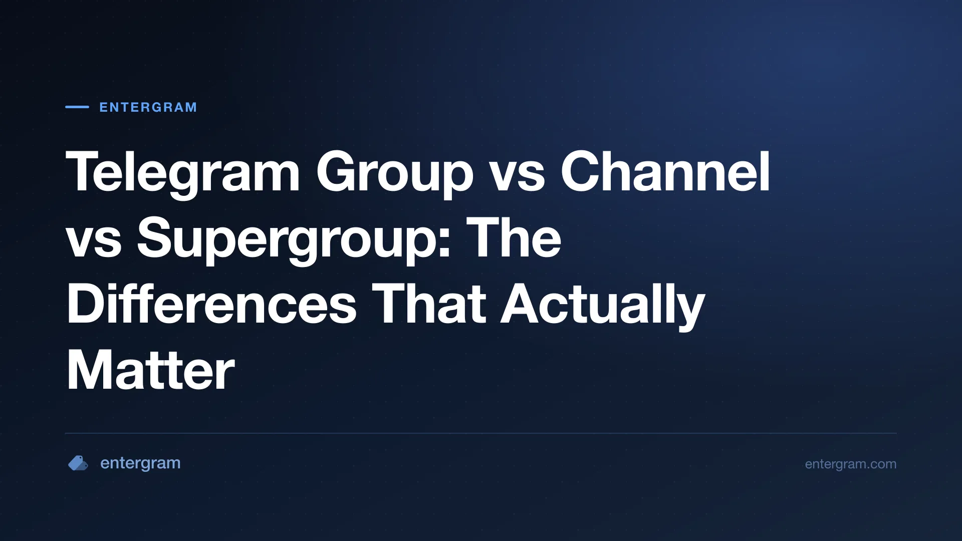 Card image for Telegram Group vs Channel vs Supergroup