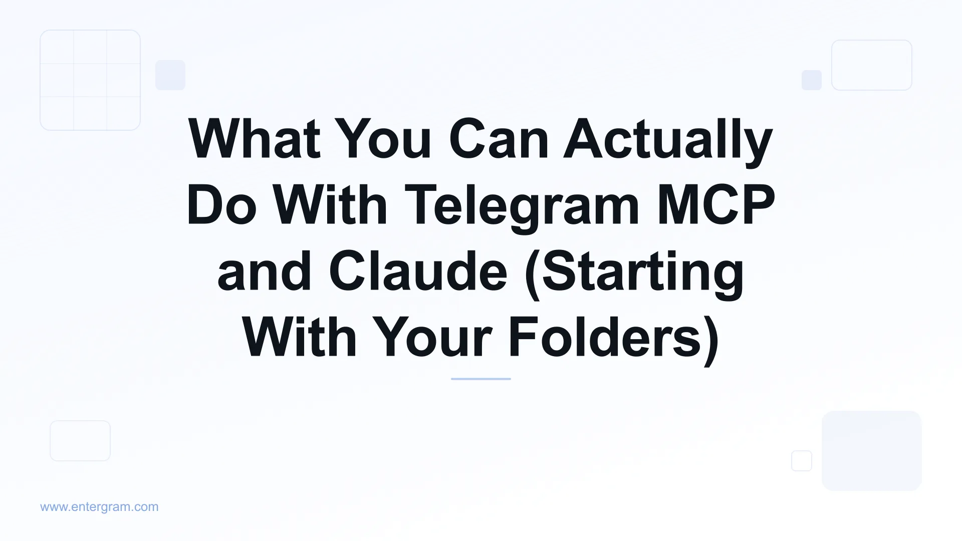 Card image for What You Can Actually Do With Telegram MCP and Claude