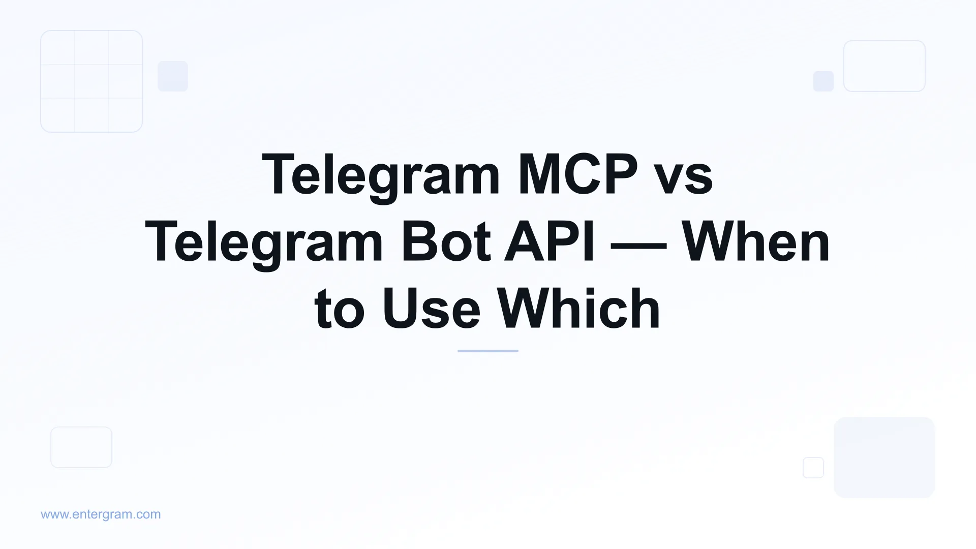 Telegram MCP vs Bot API comparison