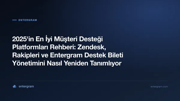 Card image for 2025'in En İyi Müşteri Desteği Platformları Rehberi: Zendesk, Rakipleri ve Entergram Destek Bileti Yönetimini Nasıl Yeniden Tanımlıyor