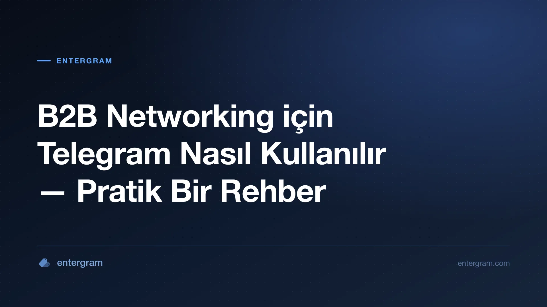 Card image for B2B Ağ Oluşturma için Telegram CRM: Telegram Kişilerini İş İlişkilerine Dönüştürün