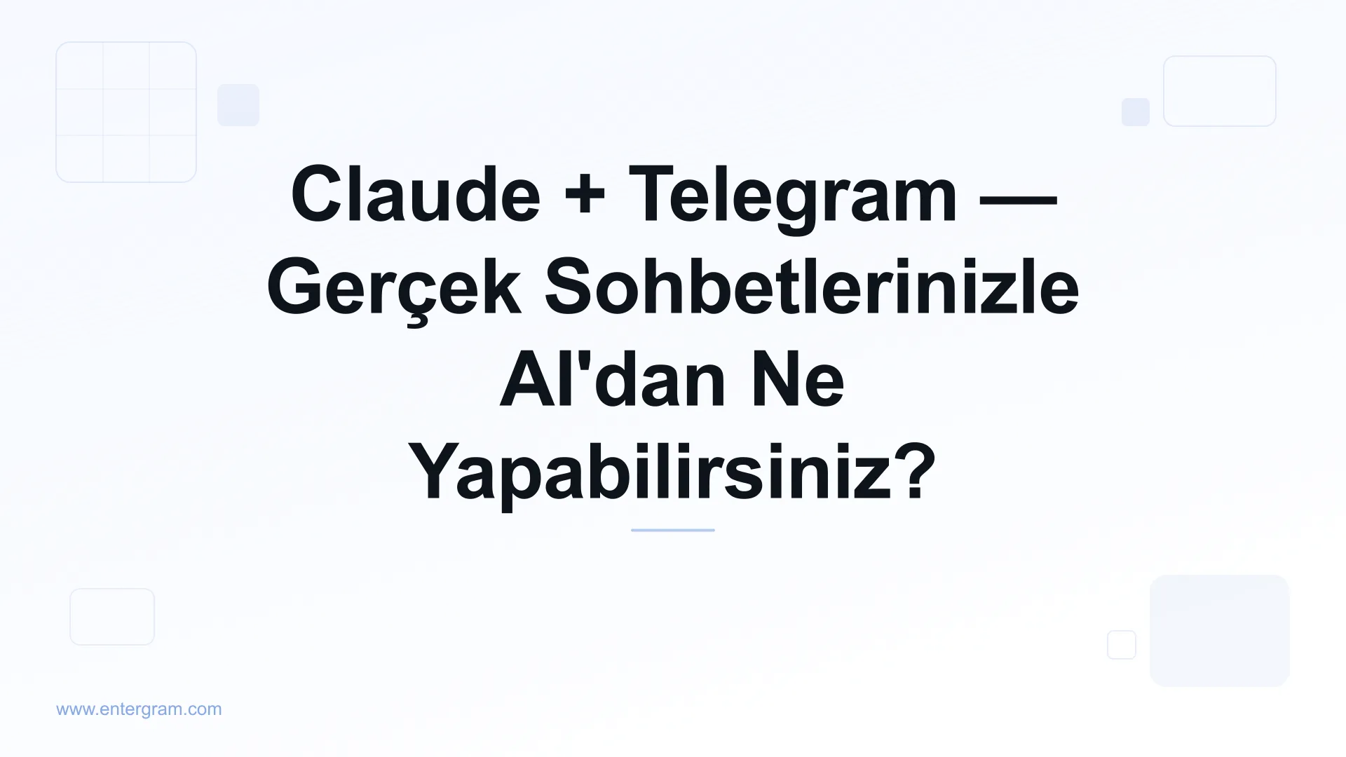 MCP aracılığıyla kişisel Telegram'a bağlı Claude AI