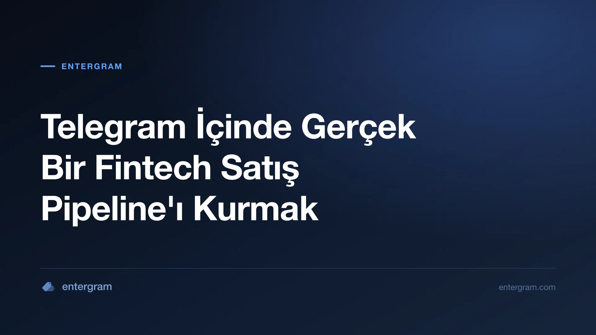 Card image for Fintech Satış Ekipleri için Telegram CRM: Telegram'dan Çıkmadan Gerçek bir Pipeline Oluştur