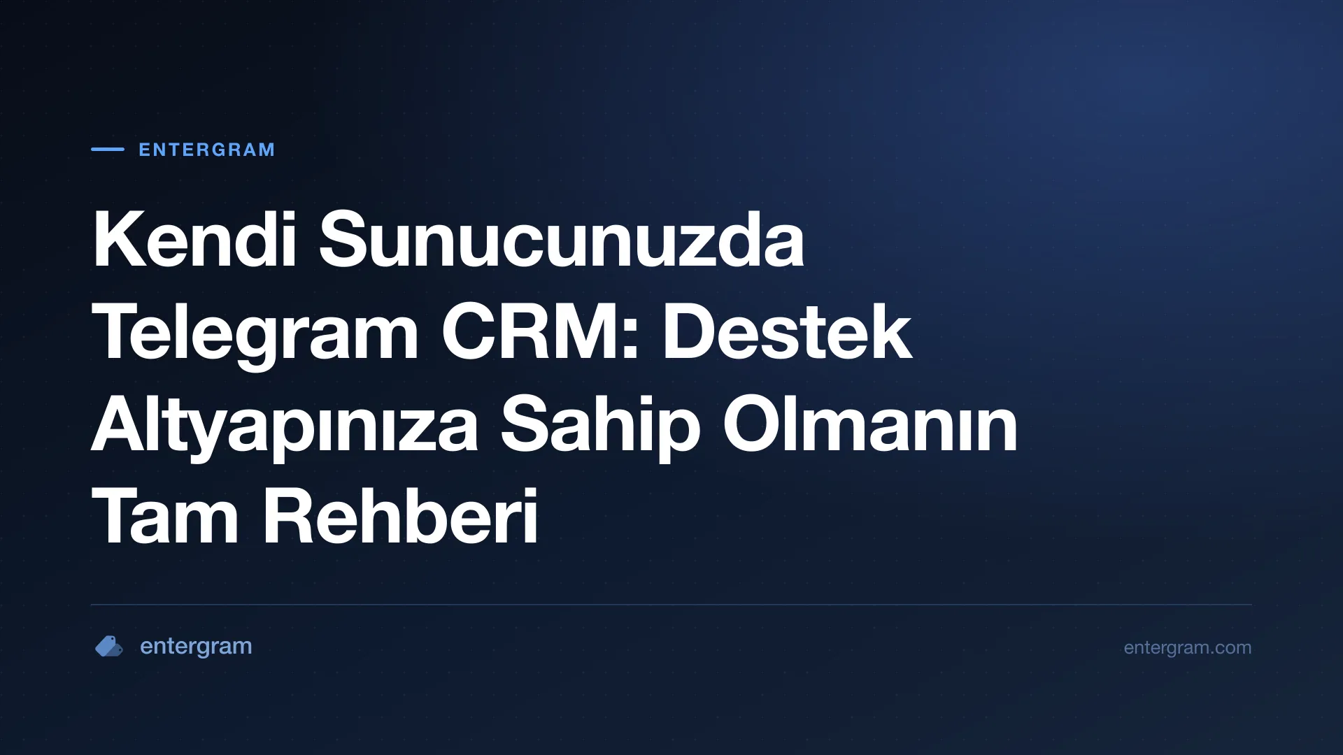 Kendi sunucunuzda Telegram CRM kurulum rehberi